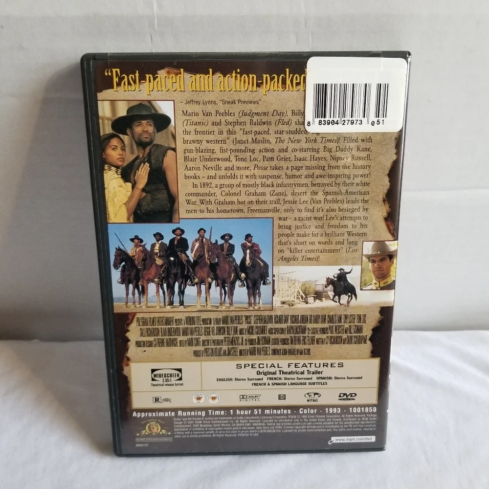 Posse " The untold Story of the Wild West" DVD... EUC - Picture 3 of 7